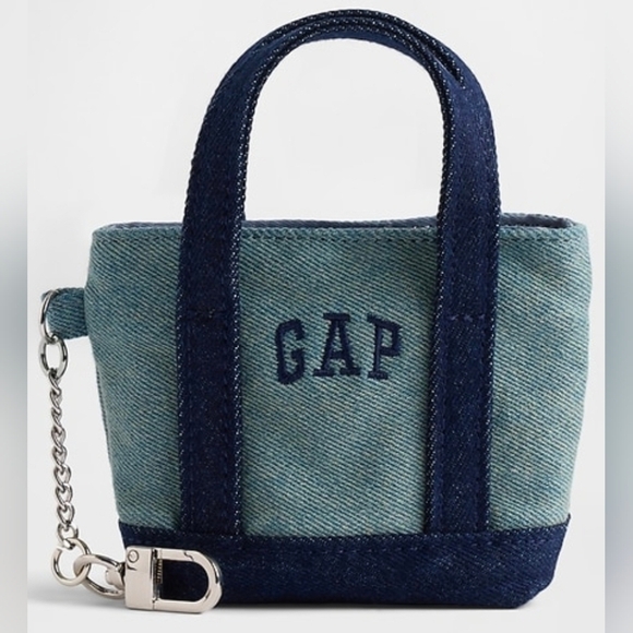 GAP Accessories - GAP Logo Tote Light Denim Keychain Charm. New